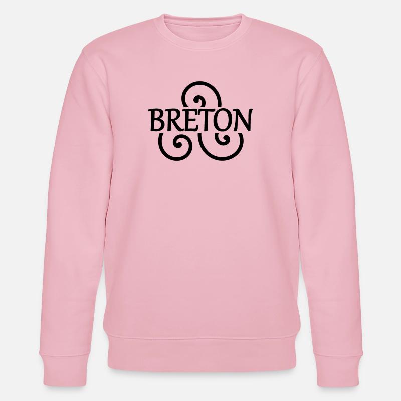 Breton (black) - Stanley/Stella CHANGER Unisex Organic Sweatshirt - cotton pink