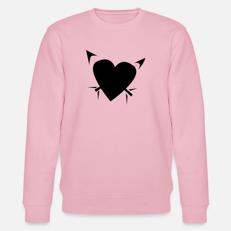Flèche de cœur - Sweat bio CHANGER Stanley/Stella Unisexe - rose pâle