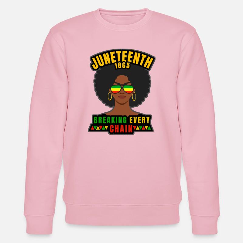 Juneteenth Afro - Sweat bio CHANGER Stanley/Stella Unisexe - rose pâle