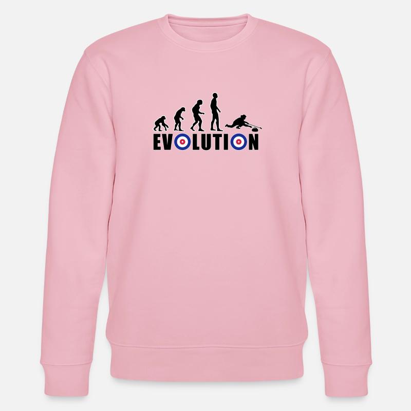 EVOLUTION CURLING Curling Gift Winter - Stanley/Stella CHANGER Unisex Organic Sweatshirt - cotton pink