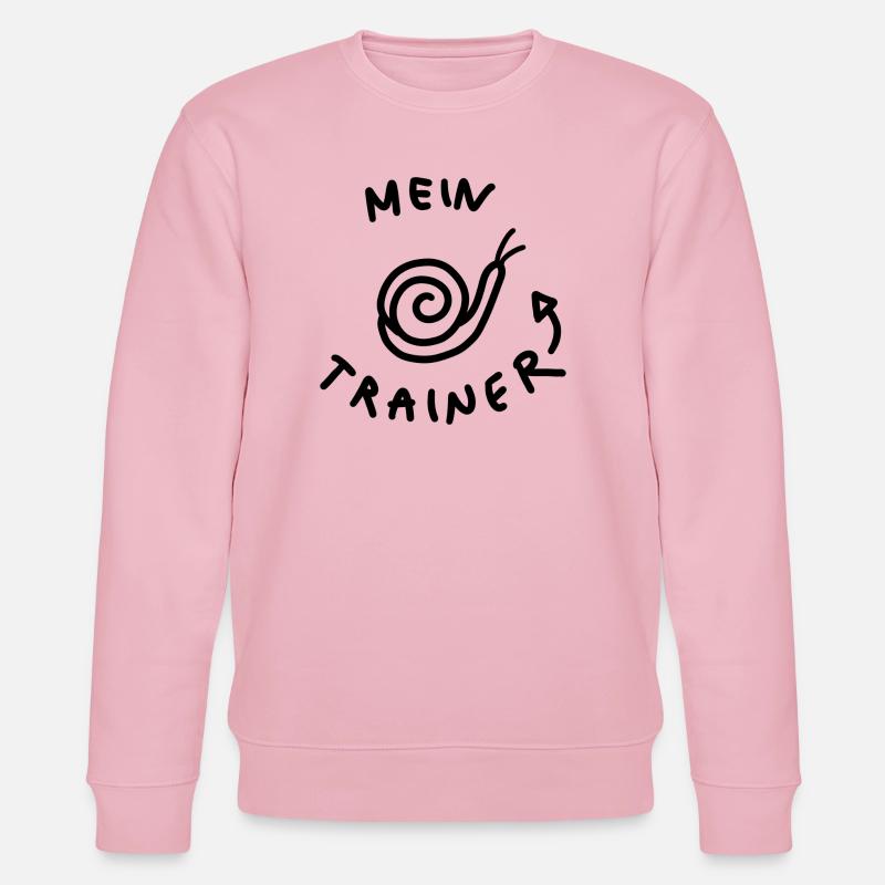 Mein Trainer die Schnecke - Stanley/Stella Unisex Bio-Sweatshirt CHANGER  - Hellrosa