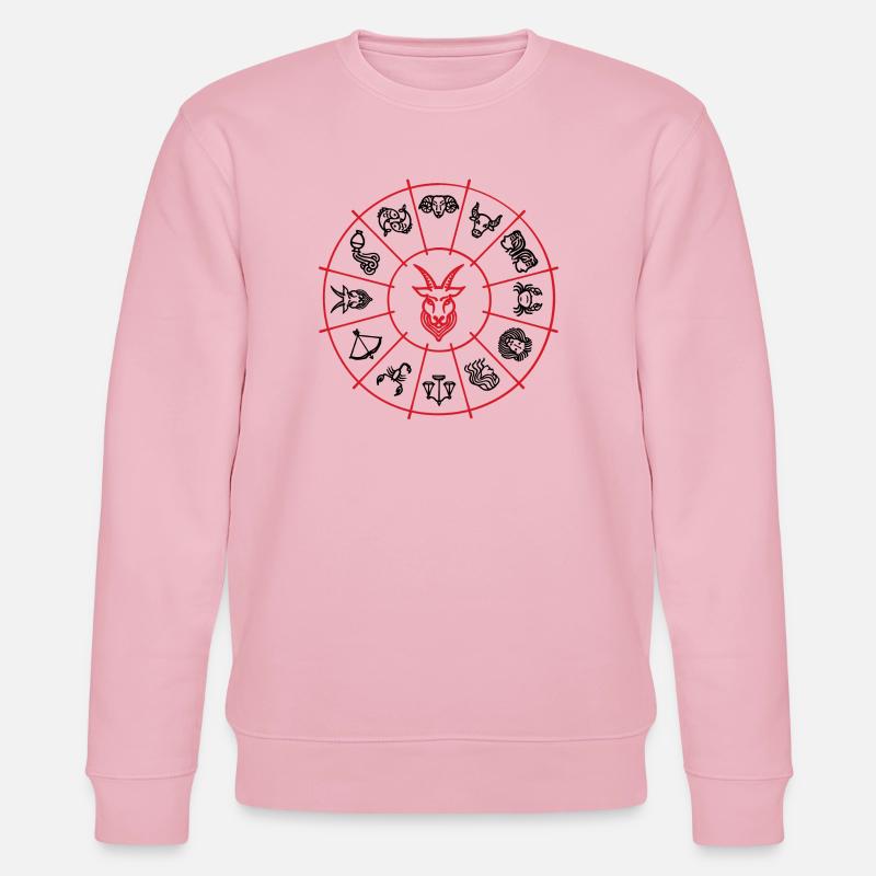 Konstellation Steinbock Tierkreiszeichen Himmel - Stanley/Stella Unisex Bio-Sweatshirt CHANGER  - Hellrosa