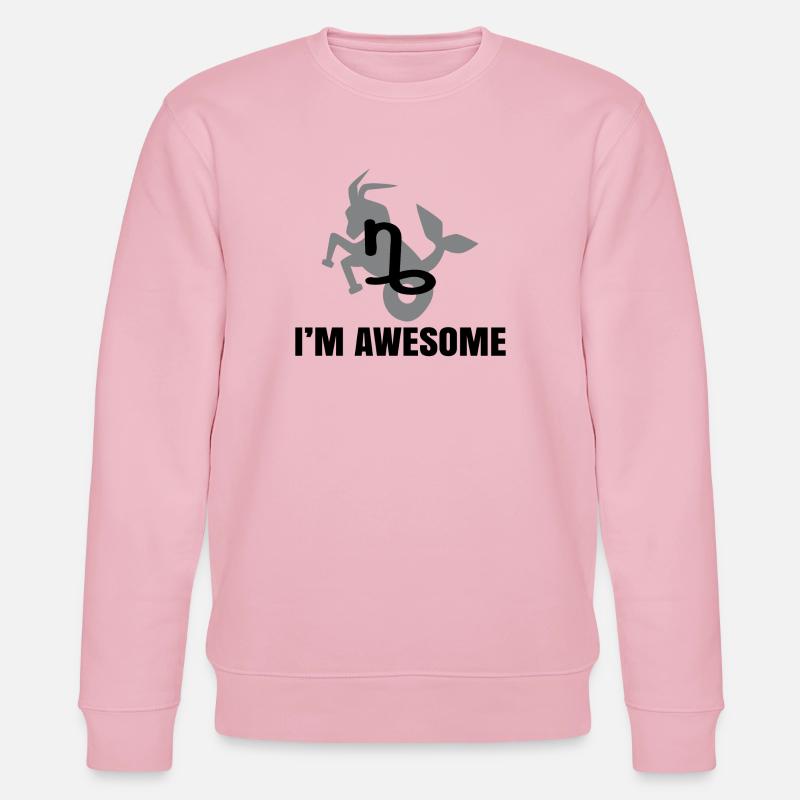 Steinbock Horoskop Statement Esoterik Astrologie - Stanley/Stella Unisex Bio-Sweatshirt CHANGER  - Hellrosa