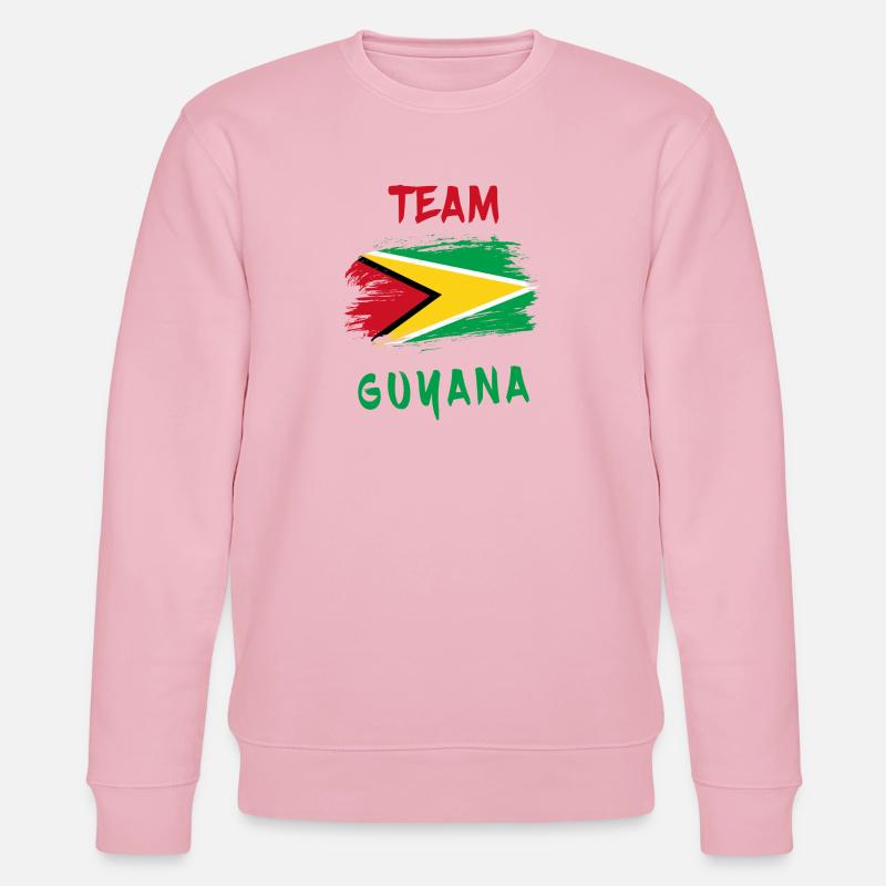 Team Guyana Flaggen Design - Stanley/Stella Unisex Bio-Sweatshirt CHANGER - Hellrosa