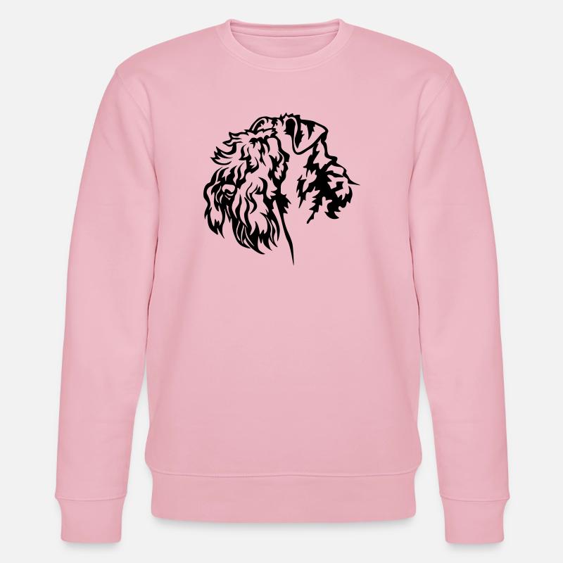 Kerry Blue Terrier Kopf - Stanley/Stella Unisex Bio-Sweatshirt CHANGER  - Hellrosa