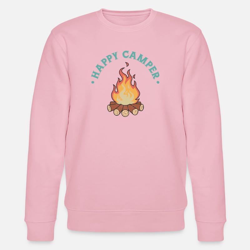 Glücklicher Camper - Stanley/Stella Unisex Bio-Sweatshirt CHANGER  - Hellrosa