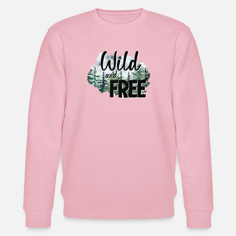 Wild und frei - Stanley/Stella Unisex Bio-Sweatshirt CHANGER  - Hellrosa