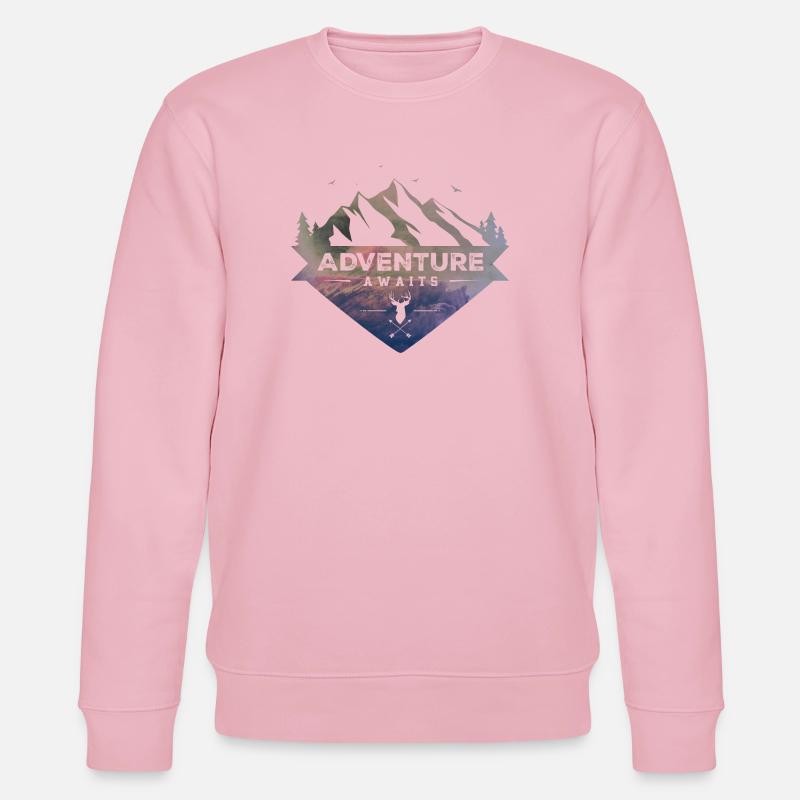 Abenteuer erwartet Sie - Stanley/Stella Unisex Bio-Sweatshirt CHANGER  - Hellrosa