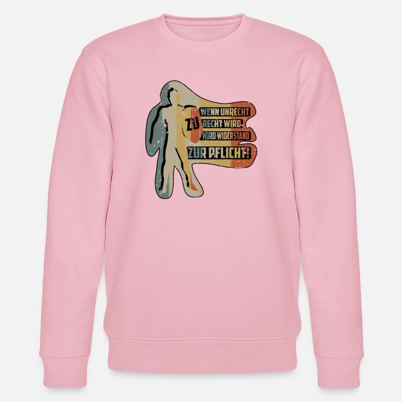 QUAND L’INJUSTICE DEVIENT JUSTE - Sweat bio CHANGER Stanley/Stella Unisexe - rose pâle