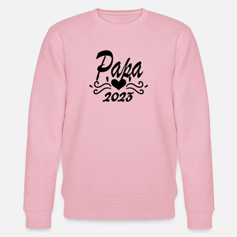 Papa 2023 - Papa werden - Stanley/Stella Unisex Bio-Sweatshirt CHANGER  - Hellrosa
