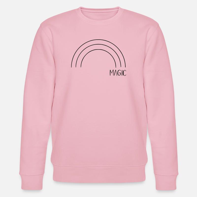 Magic Rainbow - Stanley/Stella CHANGER Unisex Organic Sweatshirt - cotton pink