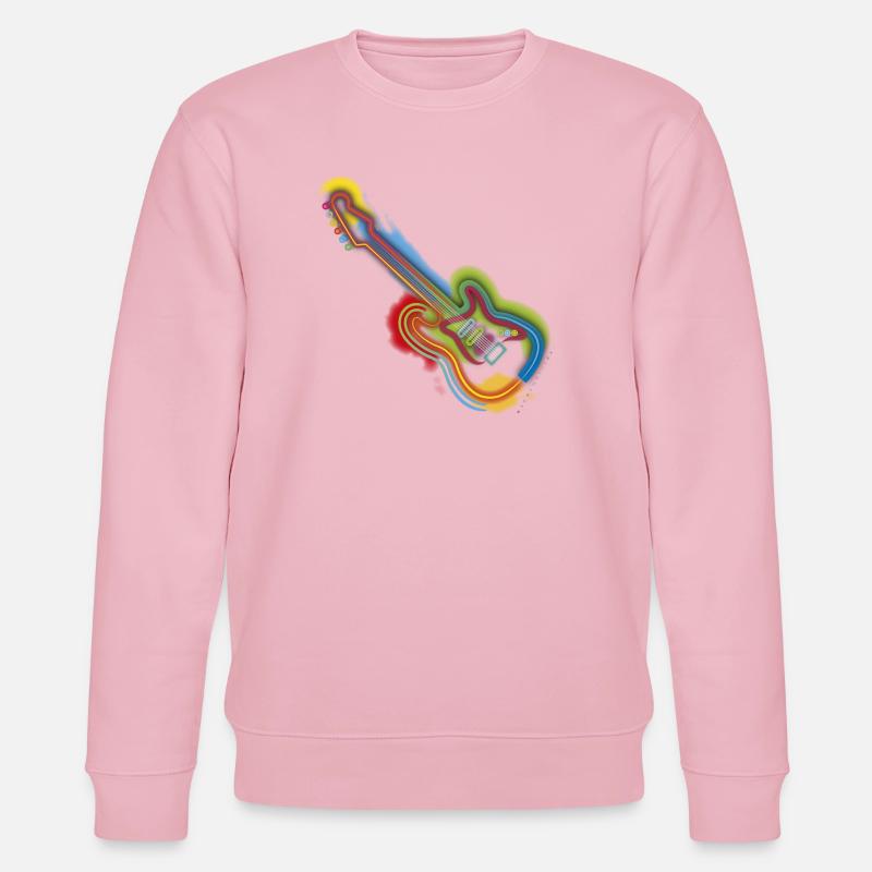 Pop Art Guitar - Stanley/Stella Unisex Bio-Sweatshirt CHANGER  - Hellrosa