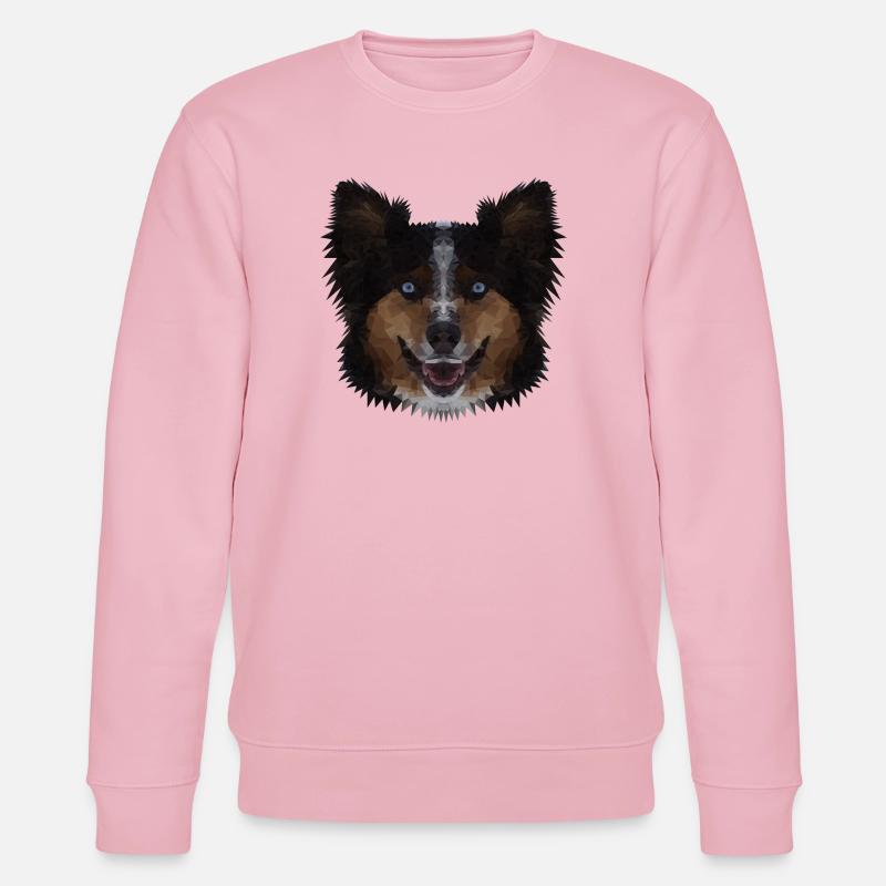 Polygon Hund - Stanley/Stella Unisex Bio-Sweatshirt CHANGER  - Hellrosa