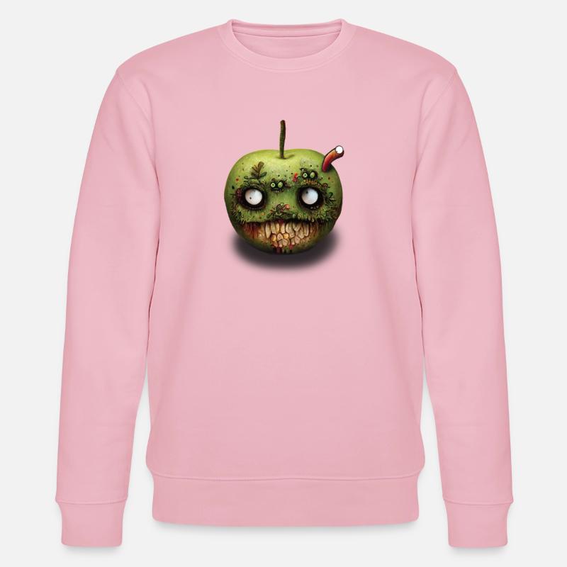 Zombie Apfel Fallobst - Stanley/Stella Unisex Bio-Sweatshirt CHANGER  - Hellrosa