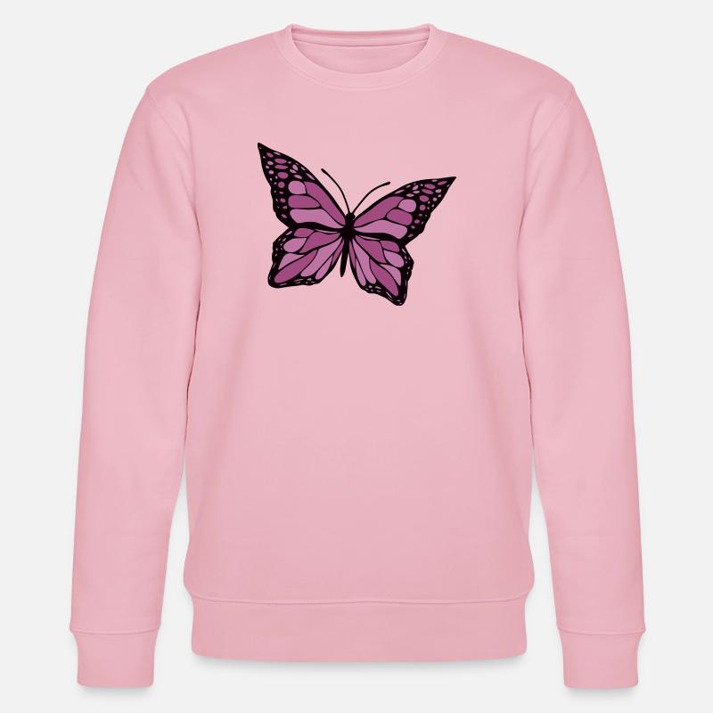 Schmetterling - Stanley/Stella Unisex Bio-Sweatshirt CHANGER  - Hellrosa