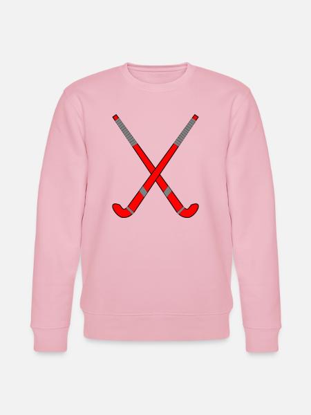 Feldhockeyschläger gekreuzt - Stanley/Stella Unisex Bio-Sweatshirt CHANGER - Hellrosa
