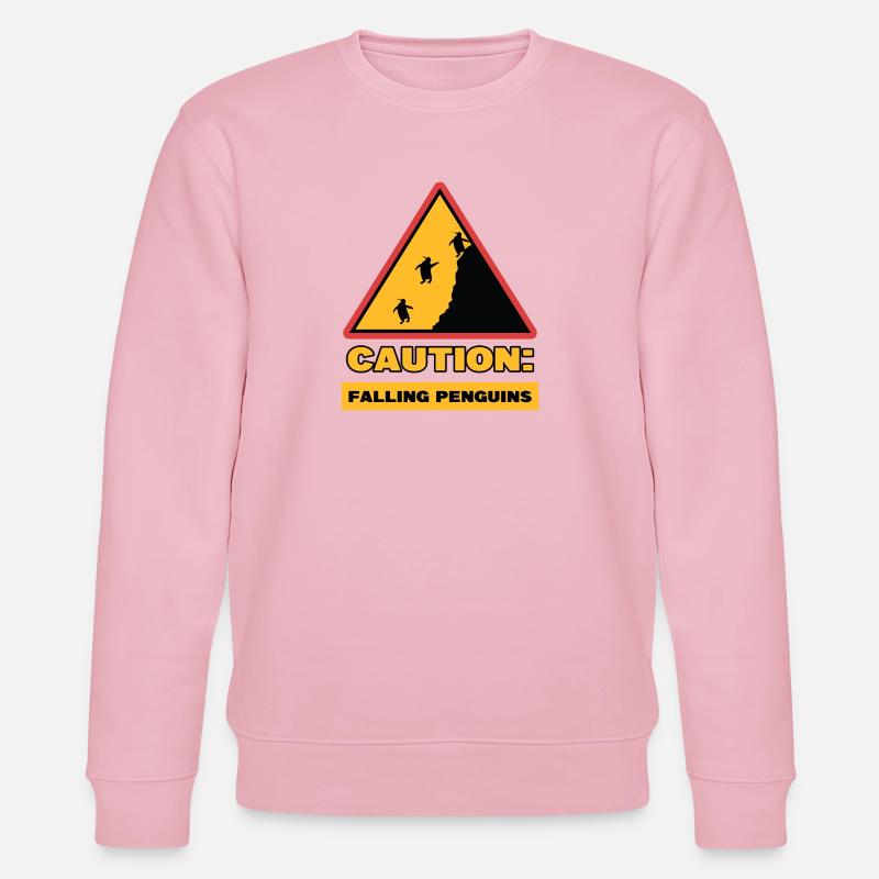 Pinguin Statement Vögel Tier Südpol - Stanley/Stella Unisex Bio-Sweatshirt CHANGER  - Hellrosa