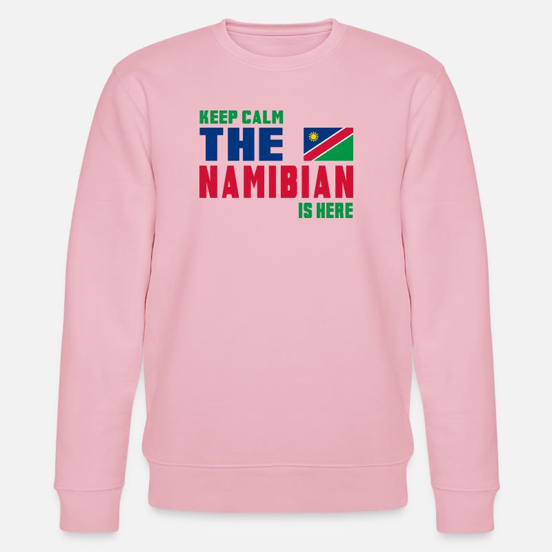 Keep Calm Namibia flag design - Stanley/Stella CHANGER Unisex Organic Sweatshirt - cotton pink