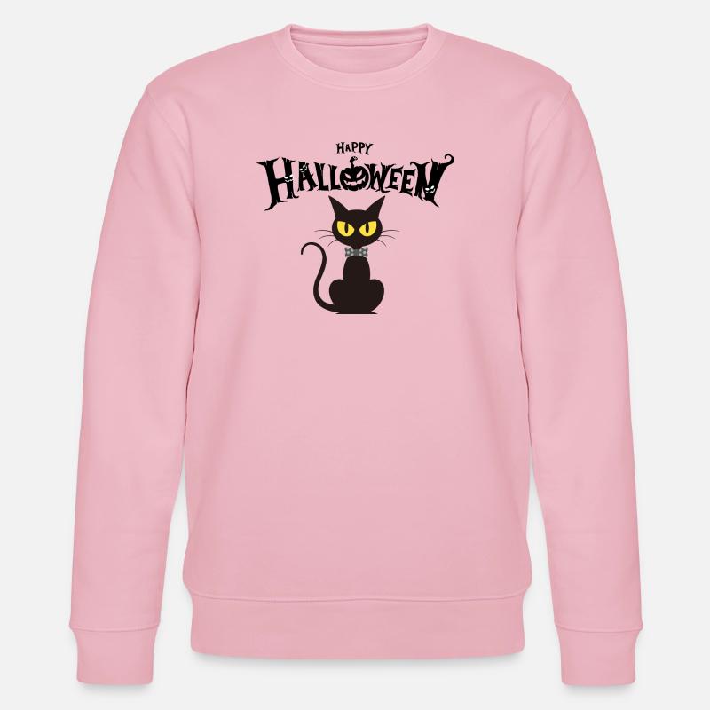 Black Cat Chic Fliege - Stanley/Stella Unisex Bio-Sweatshirt CHANGER  - Hellrosa