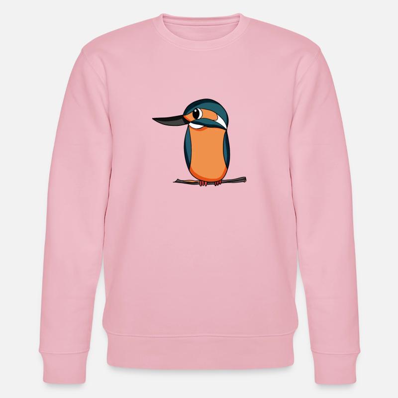 Martin-pêcheur Oiseau bleu - Sweat bio CHANGER Stanley/Stella Unisexe - rose pâle