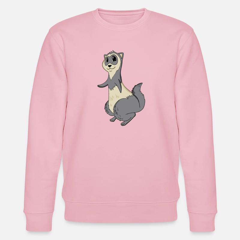 Frettchen - Stanley/Stella Unisex Bio-Sweatshirt CHANGER  - Hellrosa