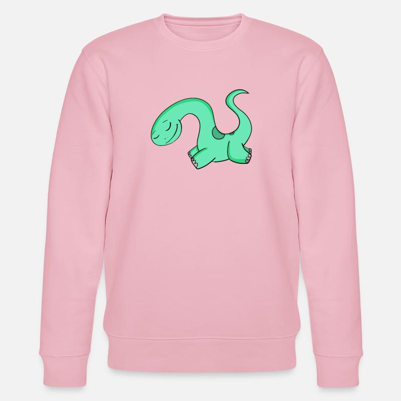 Dinosaurier Motiv - Stanley/Stella Unisex Bio-Sweatshirt CHANGER  - Hellrosa