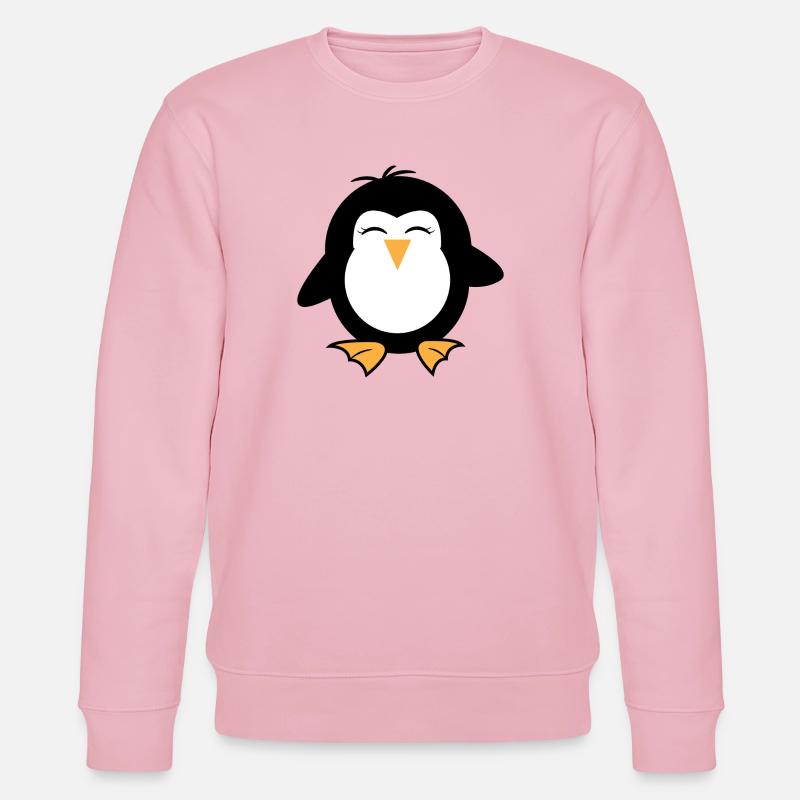 Seevogel Tier Süß Pinguin Vogel Arktis - Stanley/Stella Unisex Bio-Sweatshirt CHANGER  - Hellrosa