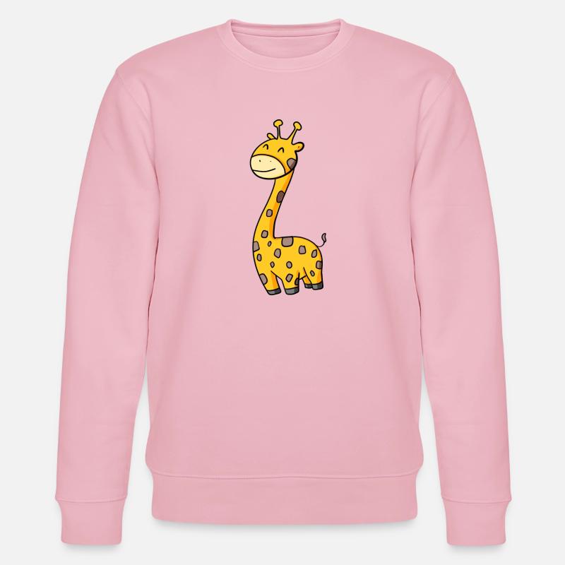 Lustige Komische Giraffe - Stanley/Stella Unisex Bio-Sweatshirt CHANGER  - Hellrosa