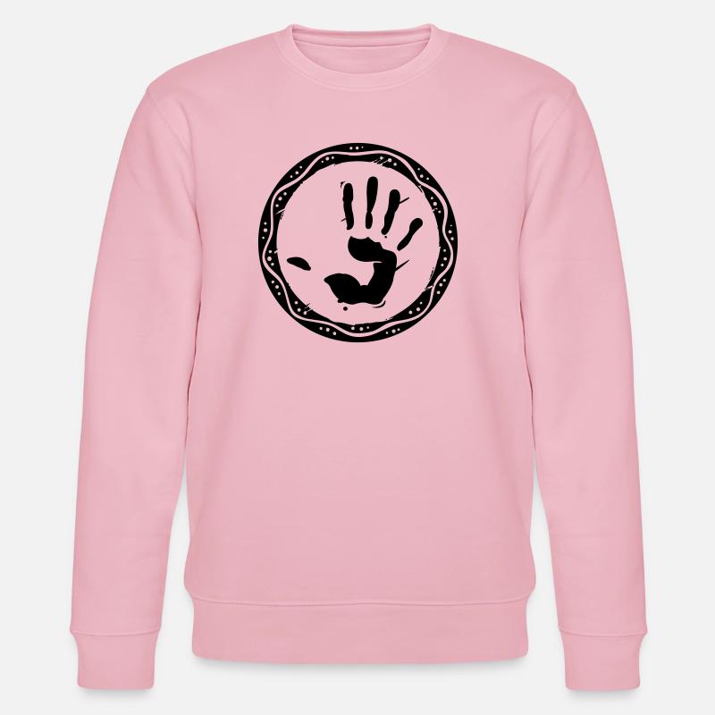 Abdruck Hand - Stanley/Stella Unisex Bio-Sweatshirt CHANGER  - Hellrosa