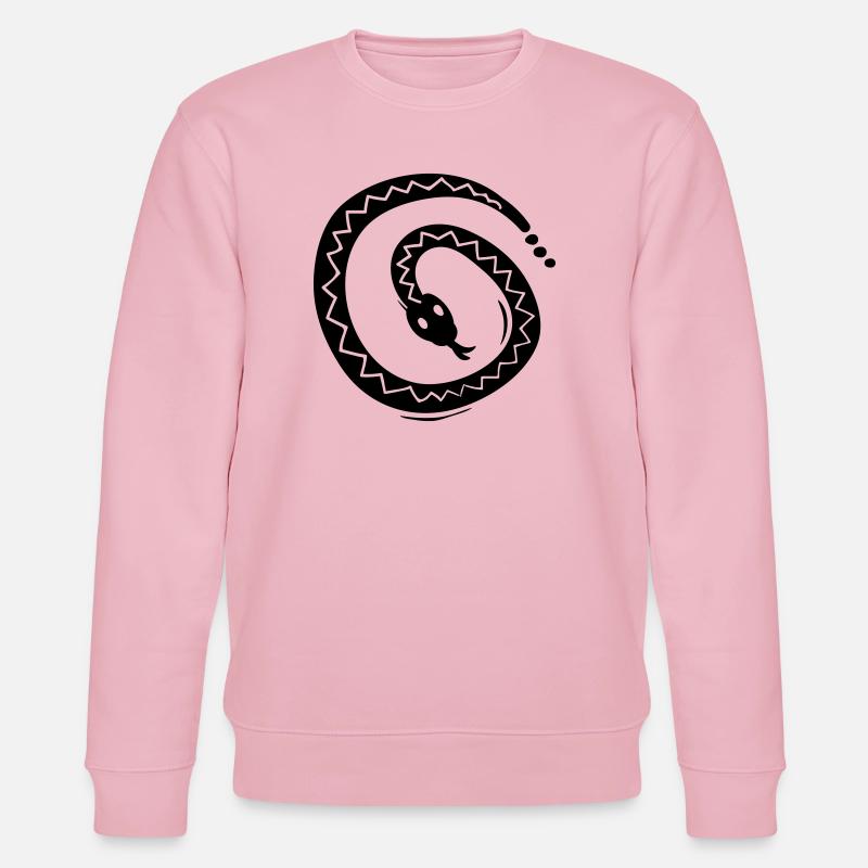 Schlange Symbol - Stanley/Stella Unisex Bio-Sweatshirt CHANGER  - Hellrosa