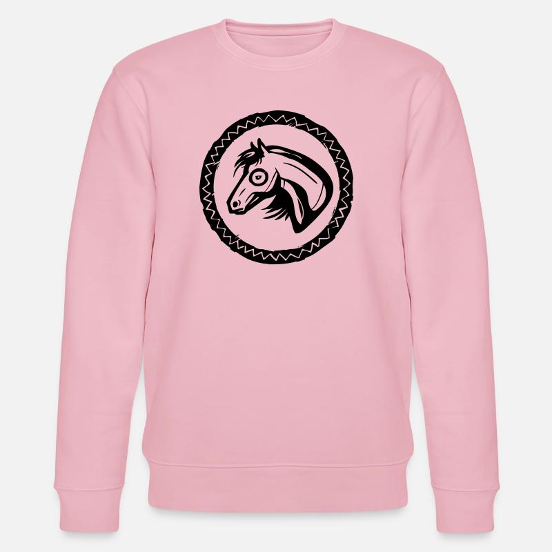 Pferd Portrait - Stanley/Stella Unisex Bio-Sweatshirt CHANGER  - Hellrosa