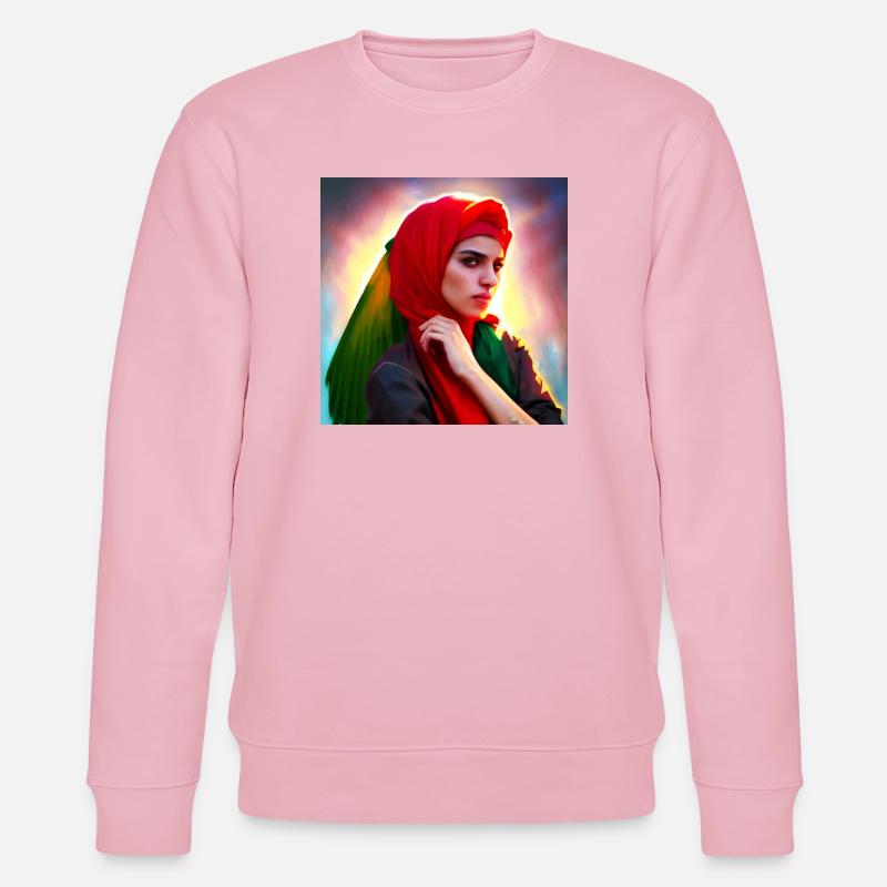 Femme arabe Hijab Art - Sweat bio CHANGER Stanley/Stella Unisexe - rose pâle