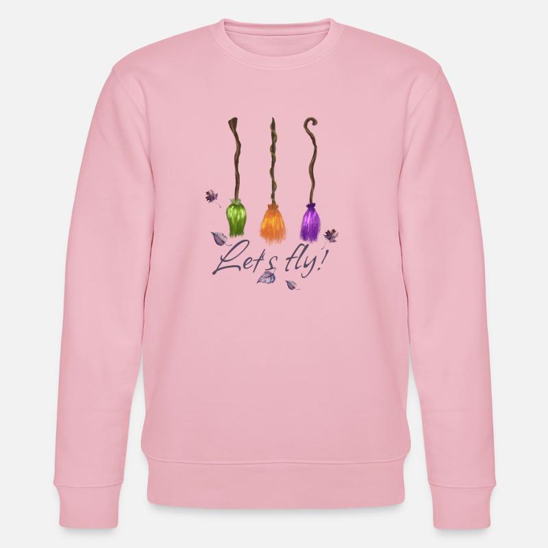 Hexenbesen Let's fly! - Stanley/Stella Unisex Bio-Sweatshirt CHANGER  - Hellrosa