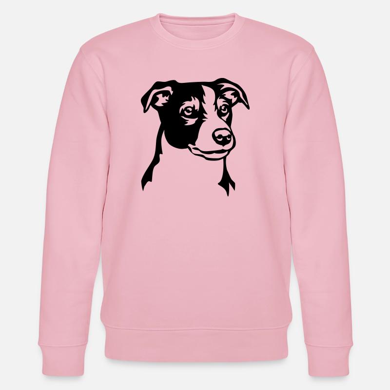 Jack Russell Terrier Kopf - Stanley/Stella Unisex Bio-Sweatshirt CHANGER - Hellrosa