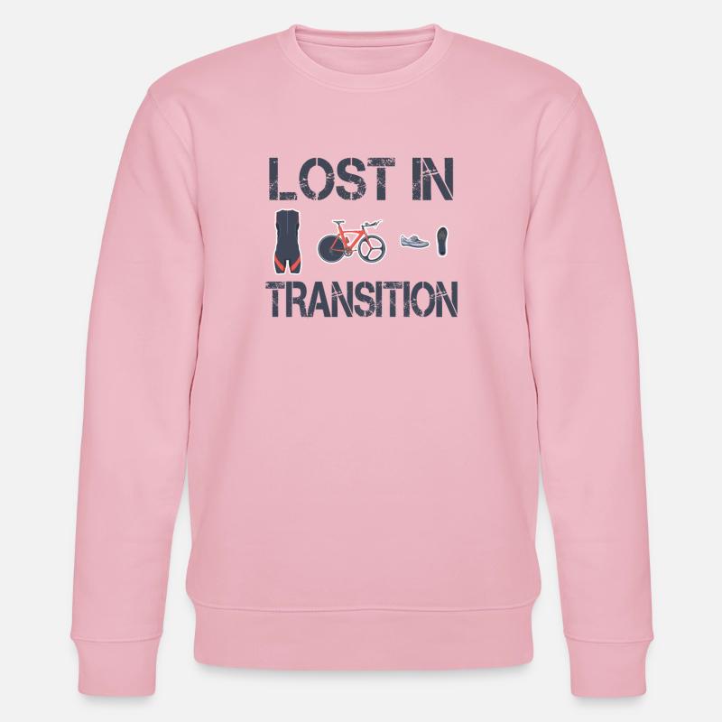 Lost In Transition Triathlet Triathlon - Stanley/Stella Unisex Bio-Sweatshirt CHANGER  - Hellrosa