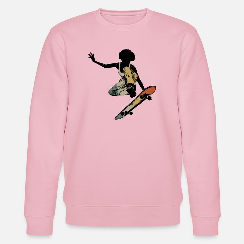 Retro Skater - Stanley/Stella Unisex Bio-Sweatshirt CHANGER  - Hellrosa