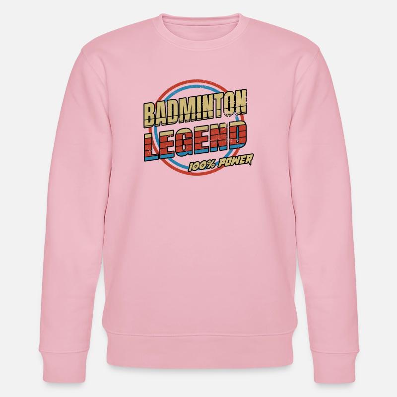 Badminton Legende - Stanley/Stella Unisex Bio-Sweatshirt CHANGER  - Hellrosa