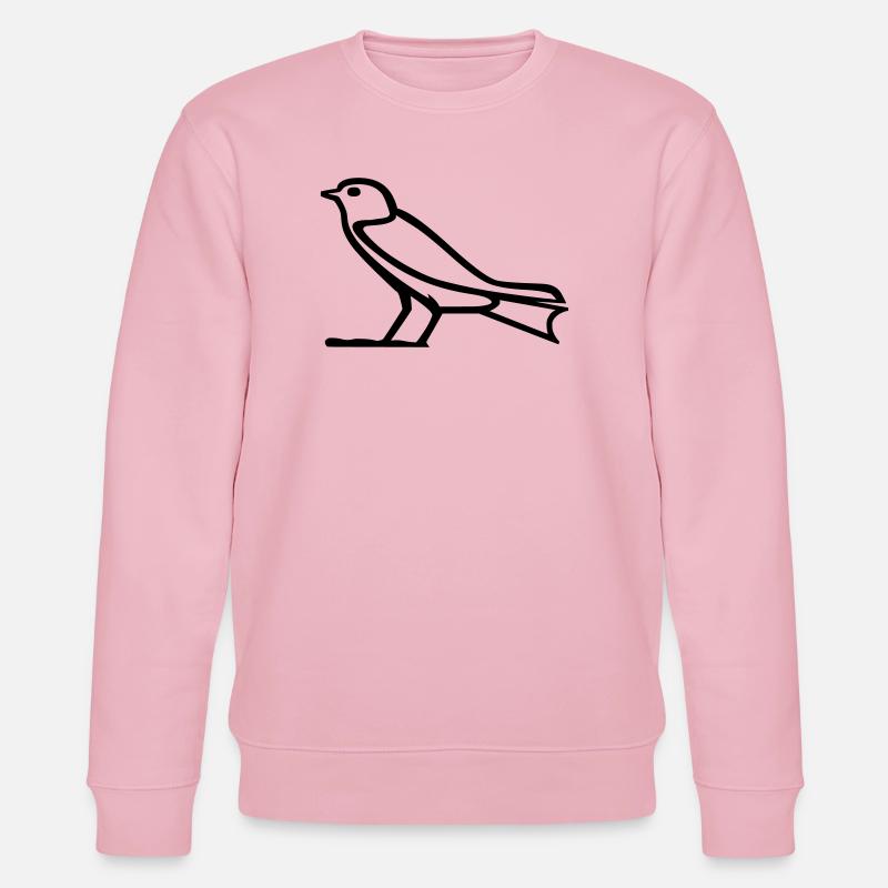 Hiéroglyphe d’oiseau - Sweat bio CHANGER Stanley/Stella Unisexe - rose pâle