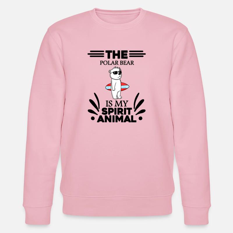Eisbär Polarbär Bär - Stanley/Stella Unisex Bio-Sweatshirt CHANGER  - Hellrosa