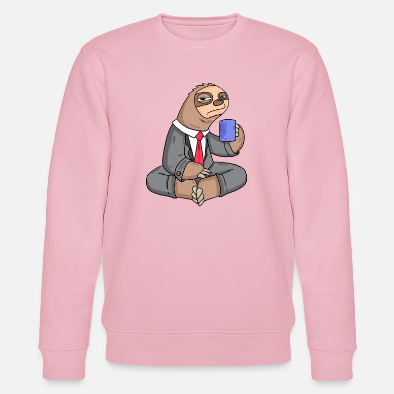 Faultier Büro Outfit - Stanley/Stella Unisex Bio-Sweatshirt CHANGER  - Hellrosa