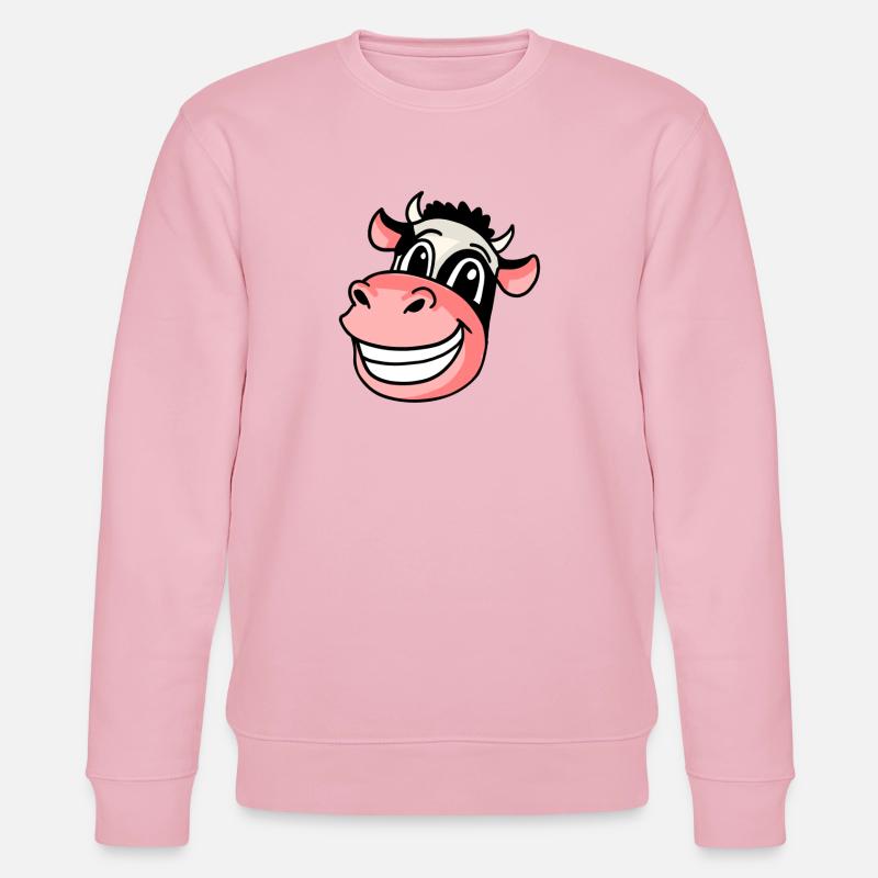 Kopf Tier Kuh - Stanley/Stella Unisex Bio-Sweatshirt CHANGER  - Hellrosa