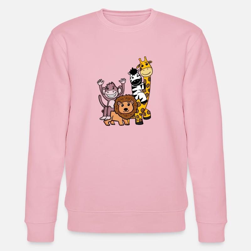 Niedliche Tiere - Stanley/Stella Unisex Bio-Sweatshirt CHANGER  - Hellrosa