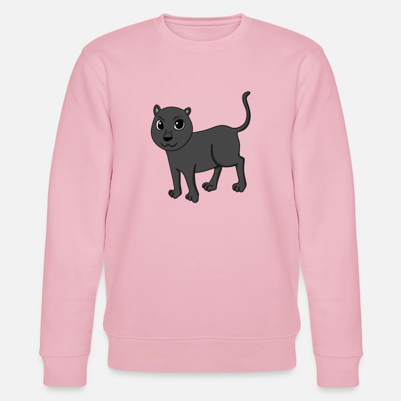 Schwarzer Panther - Stanley/Stella Unisex Bio-Sweatshirt CHANGER  - Hellrosa