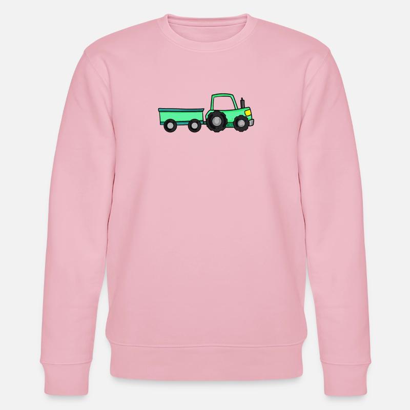 Traktor mit Anhänger - Stanley/Stella Unisex Bio-Sweatshirt CHANGER - Hellrosa