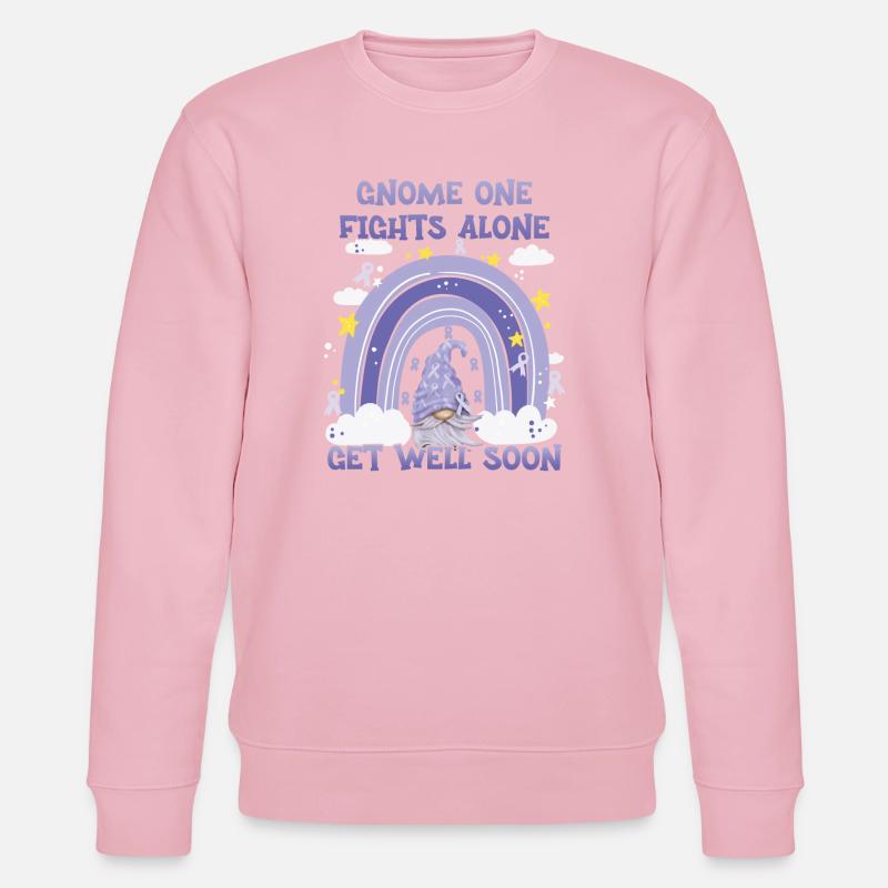 Gnome One Fights Alone Magenkrebs - Stanley/Stella Unisex Bio-Sweatshirt CHANGER  - Hellrosa