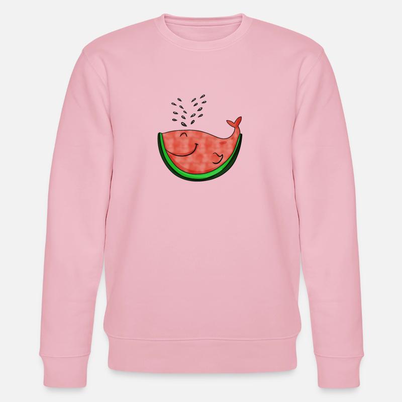 Wassermelone Wal Geschenk - Stanley/Stella Unisex Bio-Sweatshirt CHANGER - Hellrosa
