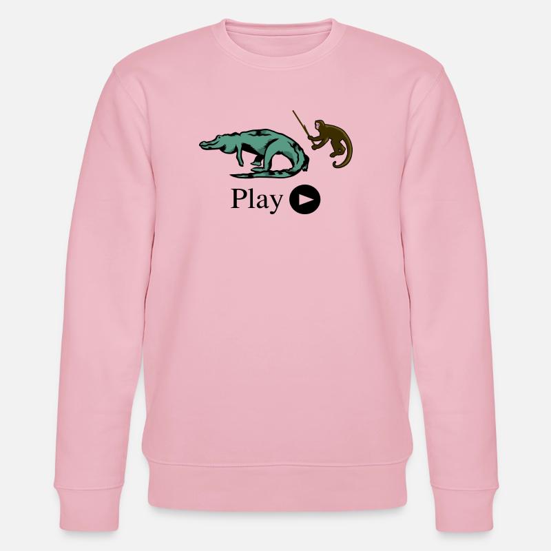 Affe und Krokodil - Stanley/Stella Unisex Bio-Sweatshirt CHANGER  - Hellrosa