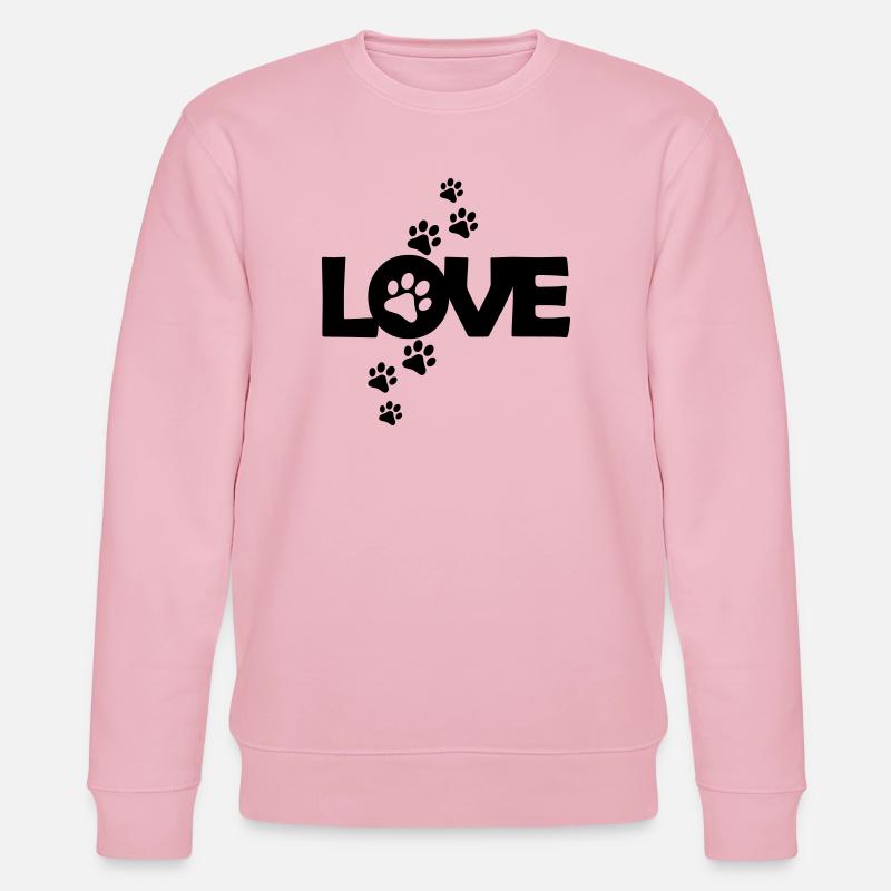 Ich liebe Hunde - Stanley/Stella Unisex Bio-Sweatshirt CHANGER  - Hellrosa