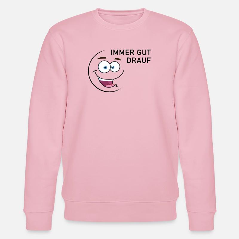 Immer gut drauf | smiley - Stanley/Stella Unisex Bio-Sweatshirt CHANGER  - Hellrosa