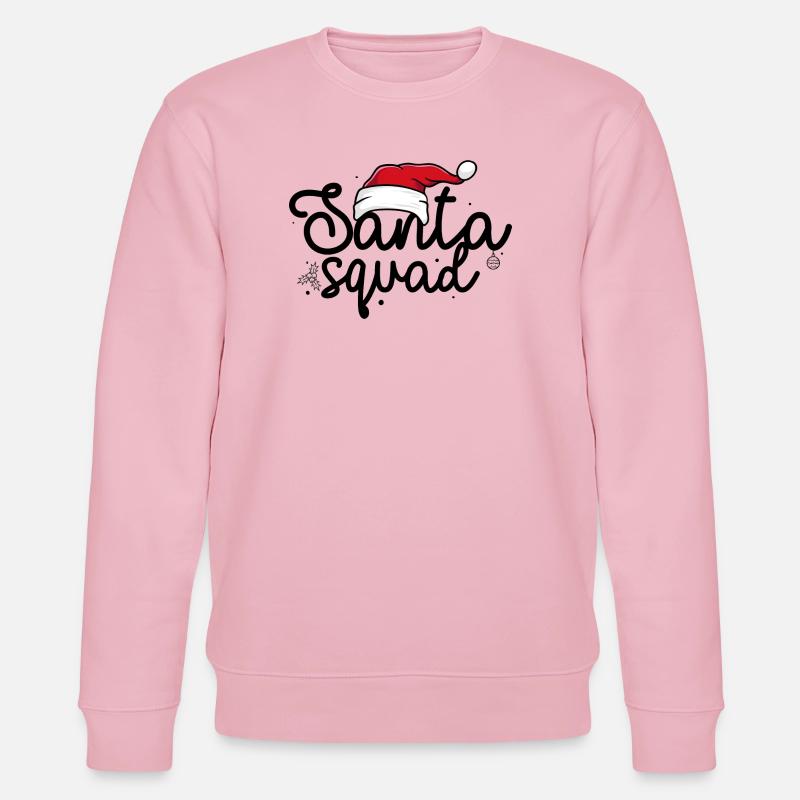 Festliche Weihnachtsmannmütze Silhouette - Stanley/Stella Unisex Bio-Sweatshirt CHANGER  - Hellrosa
